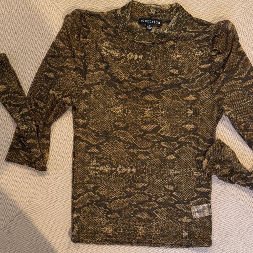 Electric Family Snake Print Blouse - Brown